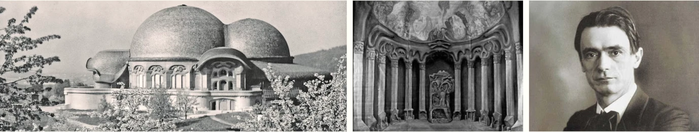 Images of Goetheanum and Rudolf Steiner